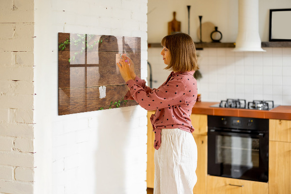 Magnetic dry erase board A stylish board for notes and photos