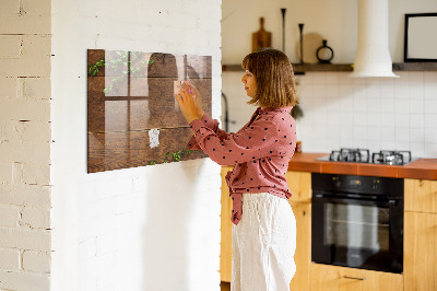Magnetic dry erase board A stylish board for notes and photos