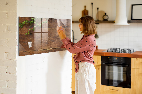 Magnetic dry erase board A stylish board for notes and photos