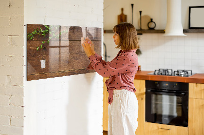 Magnetic dry erase board A stylish board for notes and photos