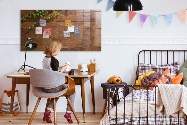 Magnetic dry erase board A stylish board for notes and photos