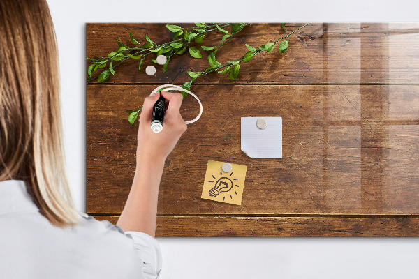 Magnetic dry erase board A stylish board for notes and photos
