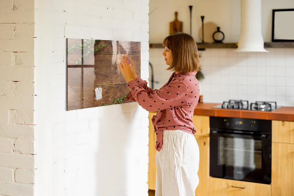Magnetic dry erase board A stylish board for notes and photos