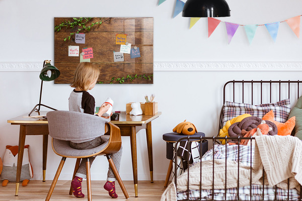 Magnetic dry erase board A stylish board for notes and photos
