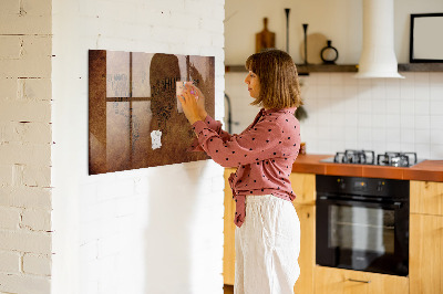 Magnetic dry erase board A world map with personal memories