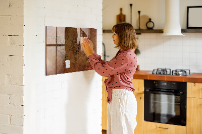 Magnetic dry erase board A world map with personal memories