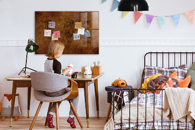 Magnetic dry erase board A world map with personal memories