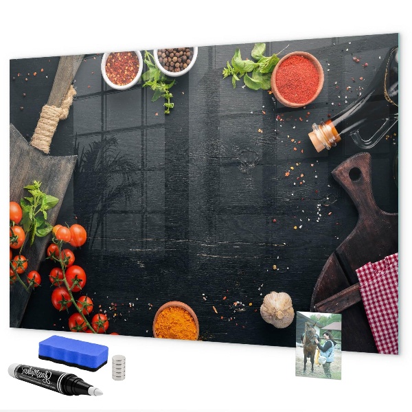 Magnetic dry erase board Kitchen inspirations with personal memories