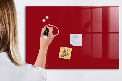 Magnetic dry erase board Red board for notes and photos