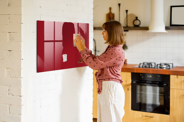 Magnetic dry erase board Red board for notes and photos