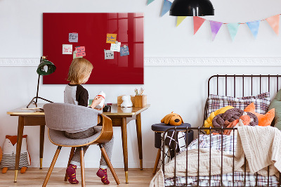 Magnetic dry erase board Red board for notes and photos