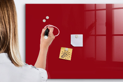 Magnetic dry erase board Red board for notes and photos