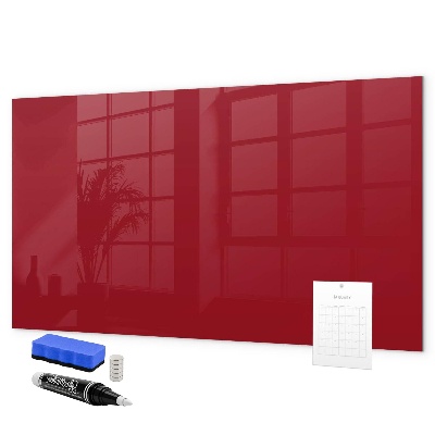 Magnetic dry erase board Red board for notes and photos