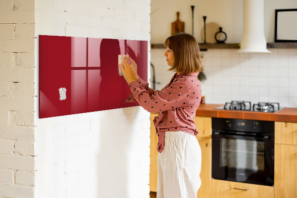 Magnetic dry erase board Red board for notes and photos