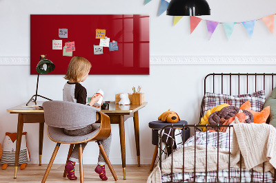 Magnetic dry erase board Red board for notes and photos