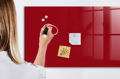 Magnetic dry erase board Red board for notes and photos