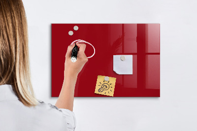 Magnetic dry erase board Red board for notes and photos