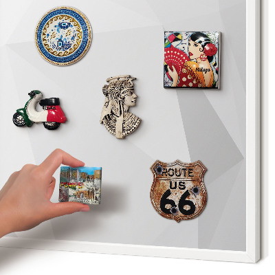 Decorative magnet board with a white frame White geometry