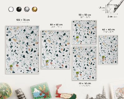 Magnetic board for travel magnets in a white frame Dynamic patterns