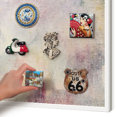Decorative magnet board with a white frame Pastel abstraction