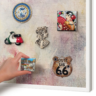 Decorative magnet board with a white frame Pastel abstraction