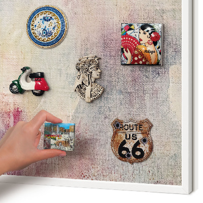 Decorative magnet board with a white frame Pastel abstraction