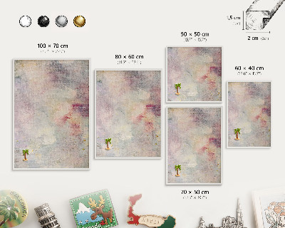 Decorative magnet board with a white frame Pastel abstraction