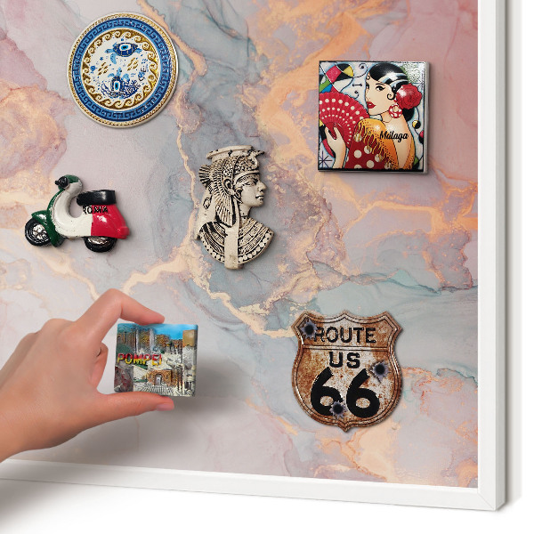 Decorative magnet board with a white frame Colorful abstraction