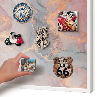 Decorative magnet board with a white frame Colorful abstraction