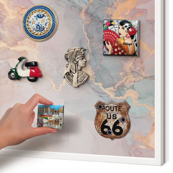 Decorative magnet board with a white frame Colorful abstraction