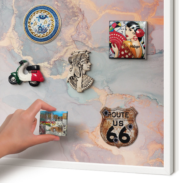 Decorative magnet board with a white frame Colorful abstraction
