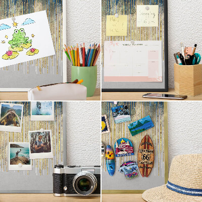 Decorative magnet board with a white frame Abstract forest