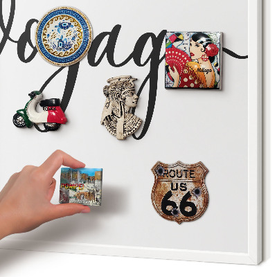 Decorative magnet board with a white frame Bon Voyage