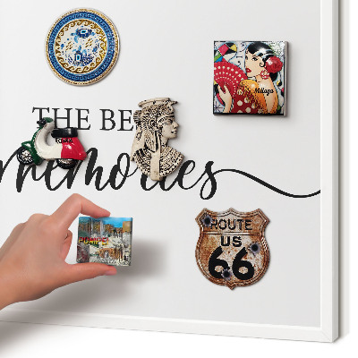 Decorative magnet board with a white frame Inspiring memories