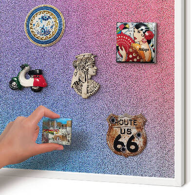Decorative magnet board with a white frame Colorful gradient