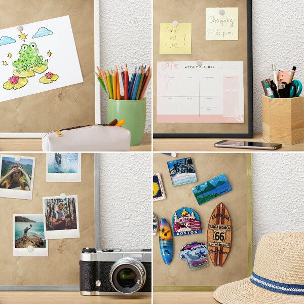 Magnetic board for travel magnets in a white frame Wind rose