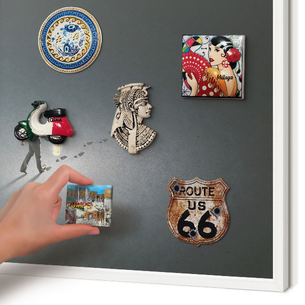 Decorative magnet board with a white frame Night hike