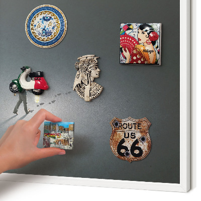 Decorative magnet board with a white frame Night hike