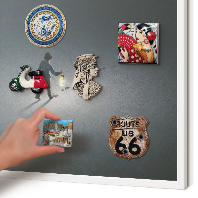 Decorative magnet board with a white frame Night hike