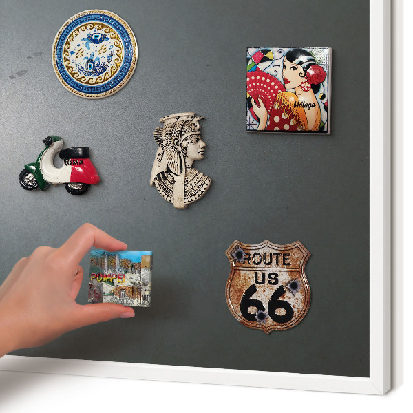 Decorative magnet board with a white frame Night hike