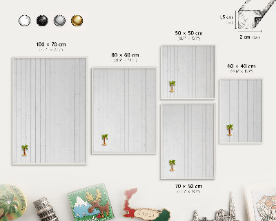 Magnetic board for travel magnets in a white frame White boards