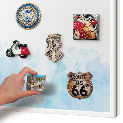 Decorative magnet board with a white frame Relaxing landscape