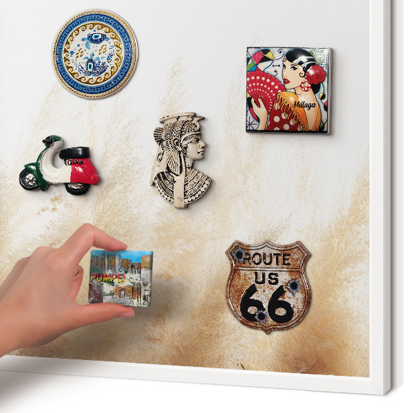 Decorative magnet board with a white frame Essential grasses