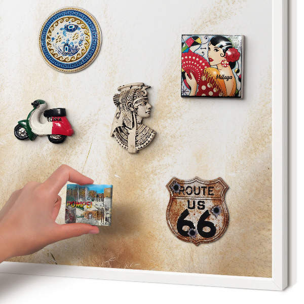 Decorative magnet board with a white frame Essential grasses