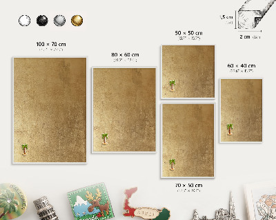 Decorative magnet board with a white frame Yellow texture