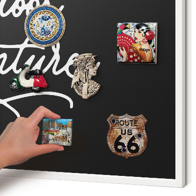 Decorative magnet board with a white frame Outdoor Adventure