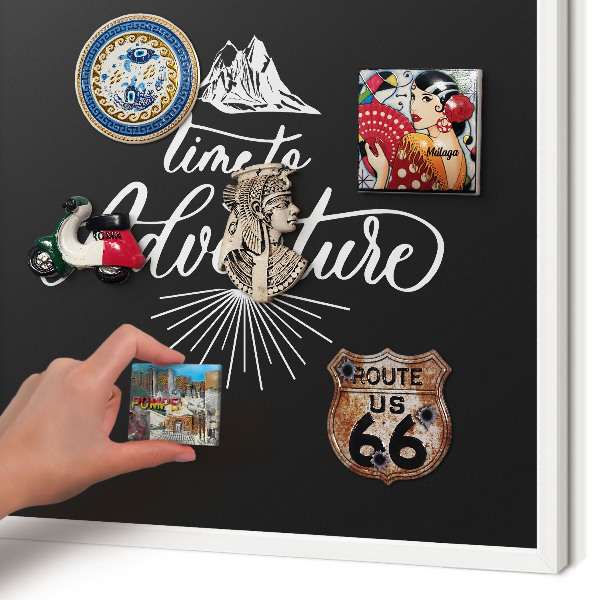 Decorative magnet board with a white frame Adventure time