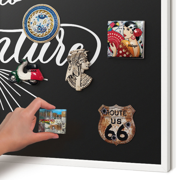 Decorative magnet board with a white frame Adventure time