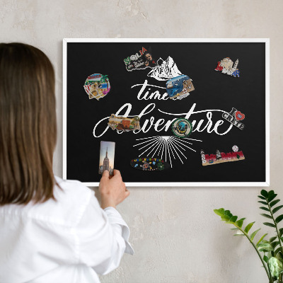 Decorative magnet board with a white frame Adventure time