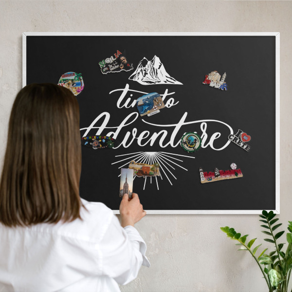 Decorative magnet board with a white frame Adventure time